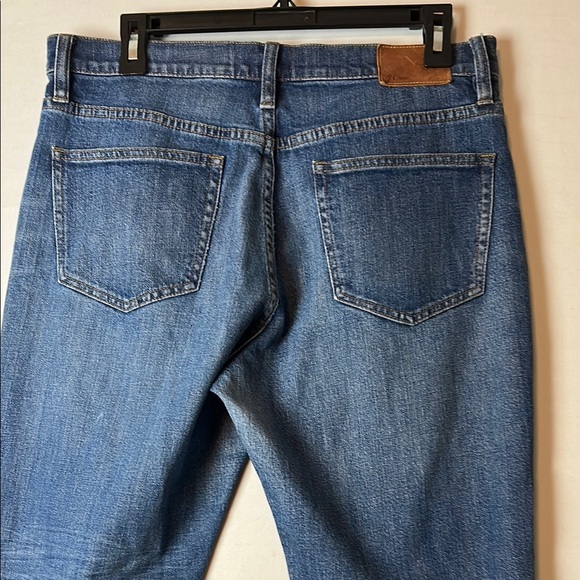 J. Crew Jeans Womens Denim Straight Blue Medium Wash Raw Hem Mid Rise Size 30 - Picture 6 of 8